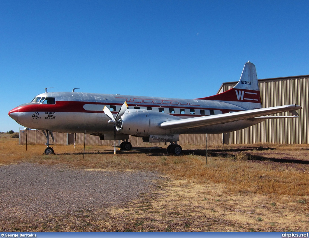 N240HH, Convair 240-1, Western Airlines