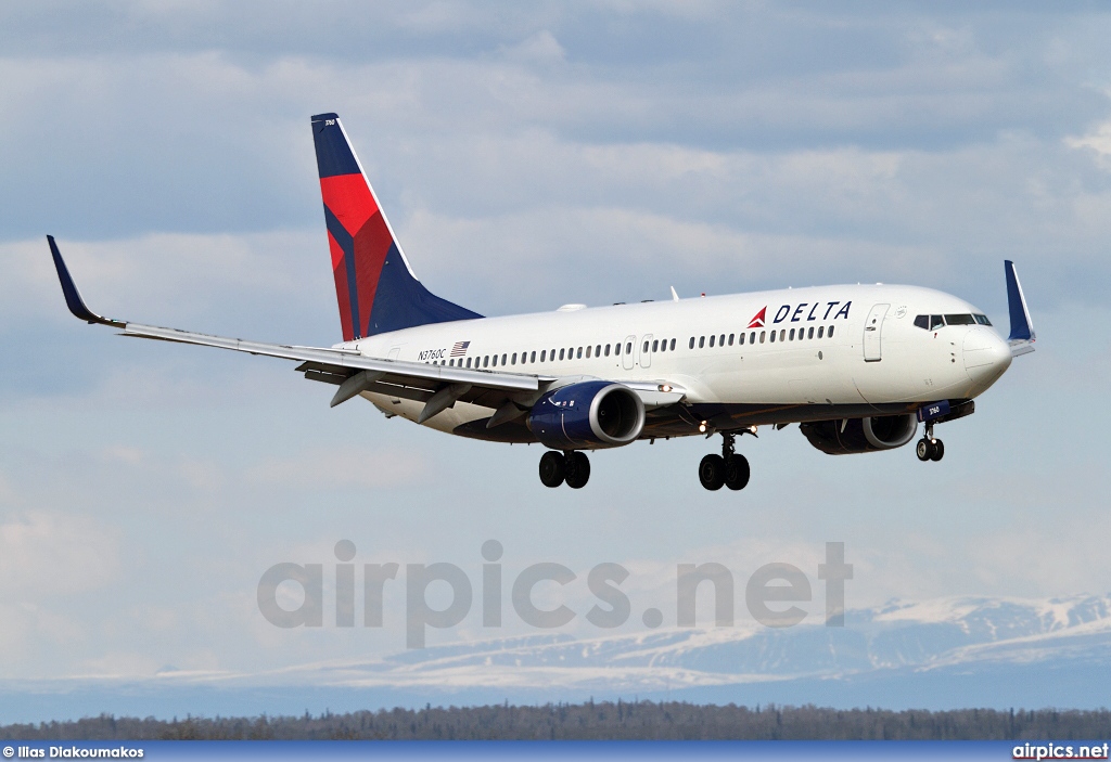 N3760C, Boeing 737-800, Delta Air Lines