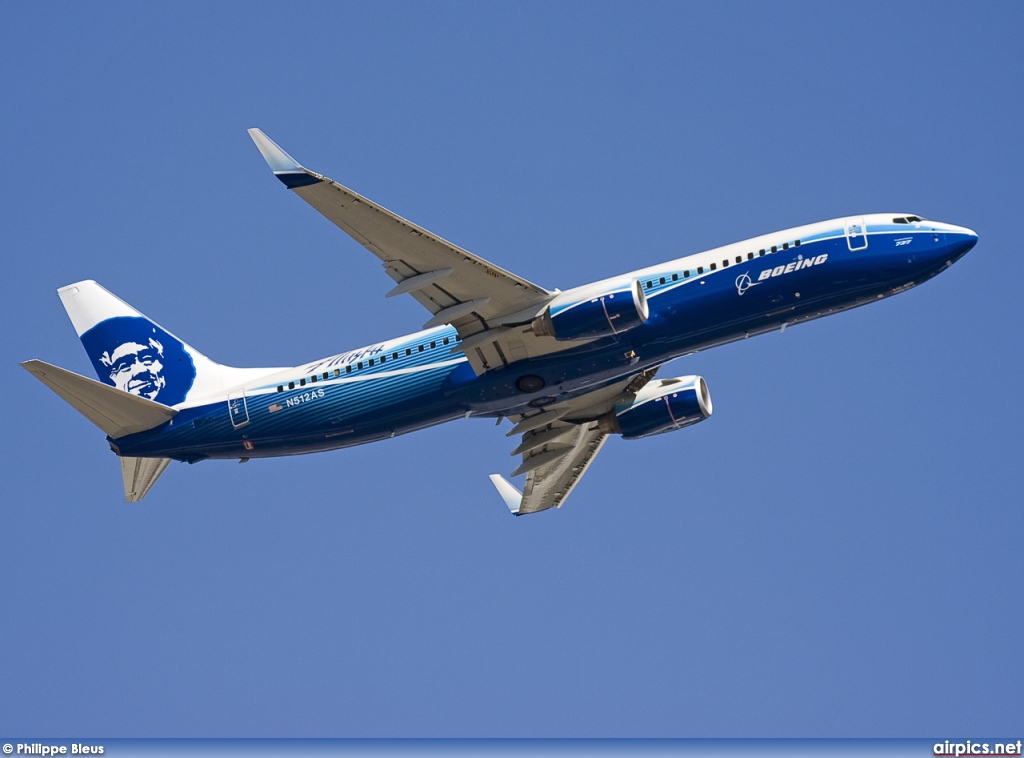 N512AS, Boeing 737-800, Alaska Airlines