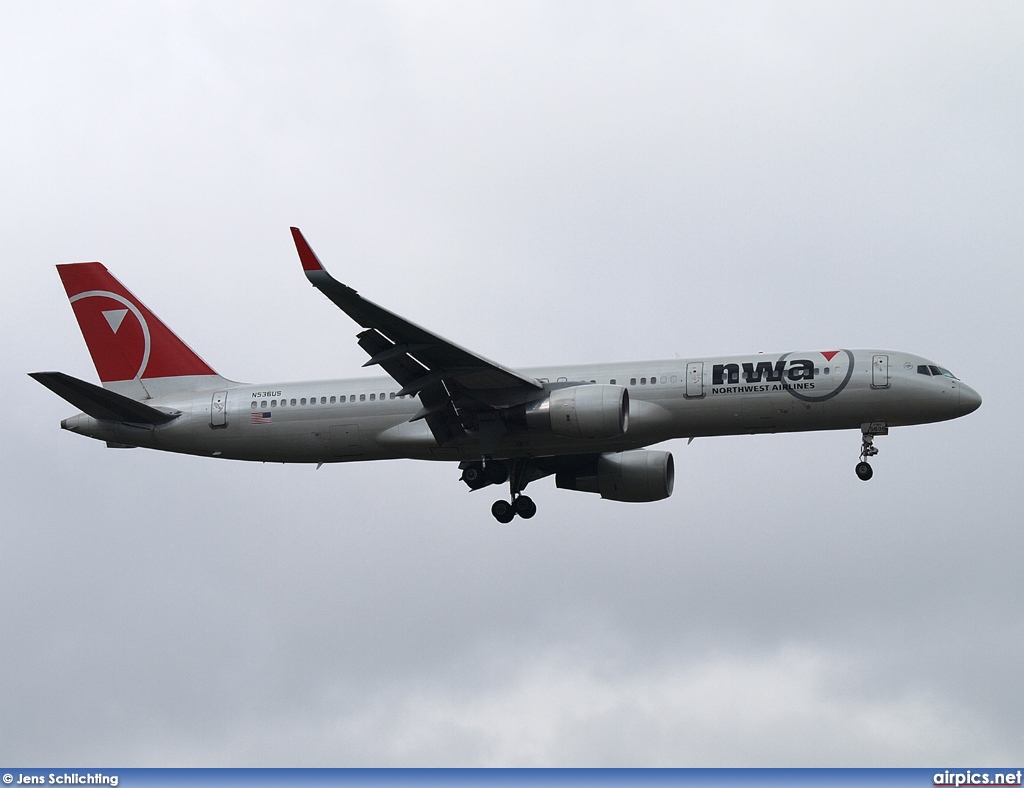 N536US, Boeing 757-200, Northwest Airlines