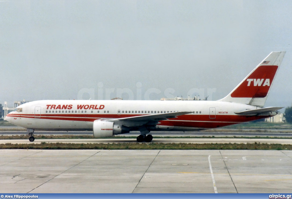 N605TW, Boeing 767-200ER, TWA - Trans World Airlines