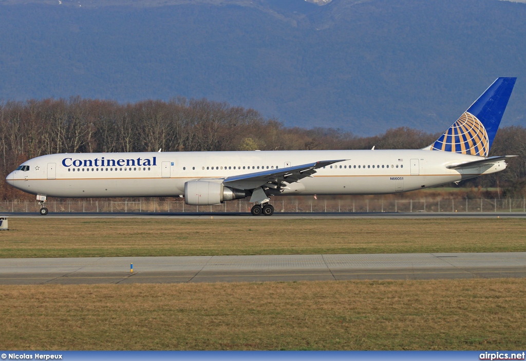 N66051, Boeing 767-400ER, Continental Airlines