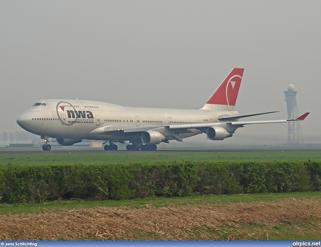 N671US, Boeing 747-400, Northwest Airlines