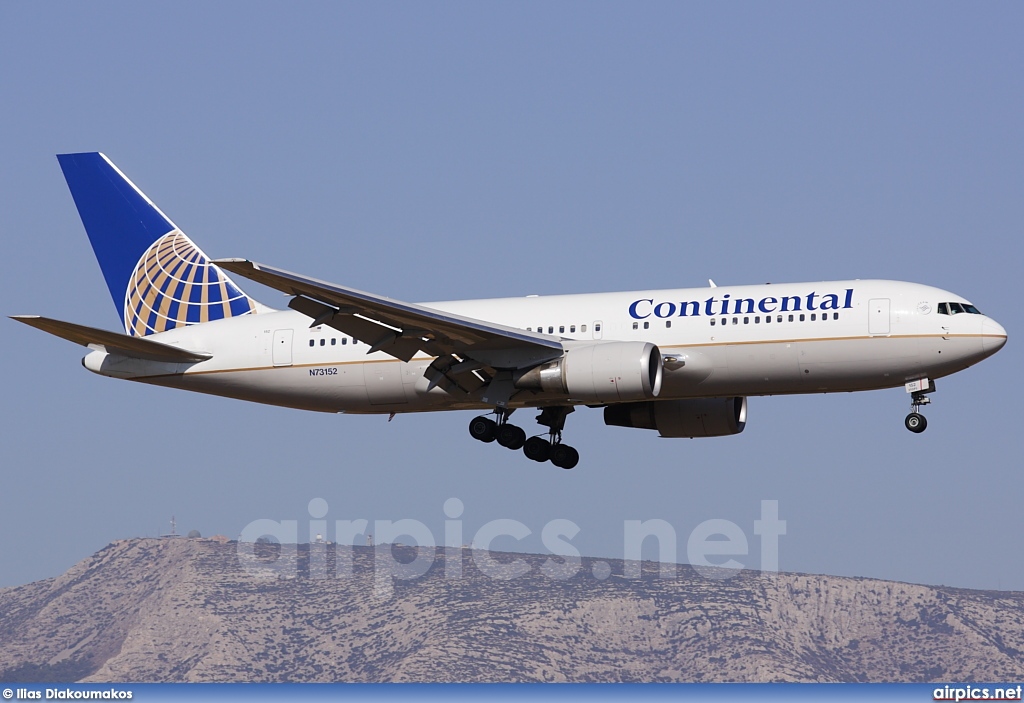 N73152, Boeing 767-200ER, Continental Airlines