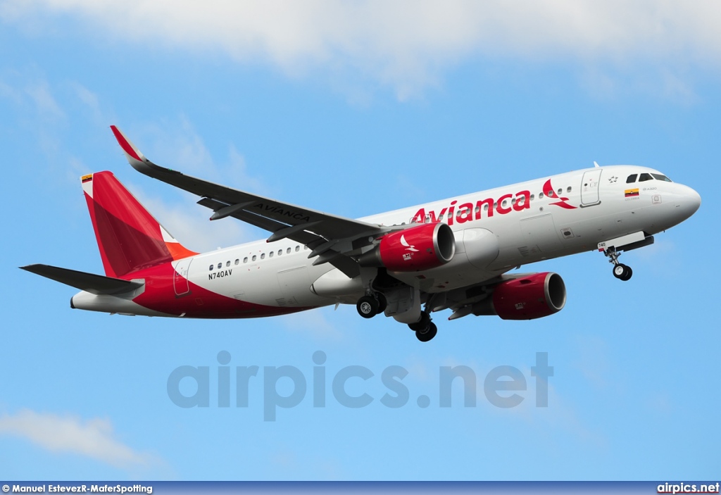 N740AV, Airbus A320-200, Avianca