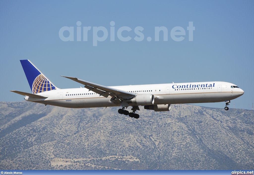 N76062, Boeing 767-400ER, Continental Airlines