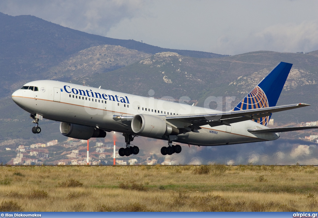 N76153, Boeing 767-200ER, Continental Airlines