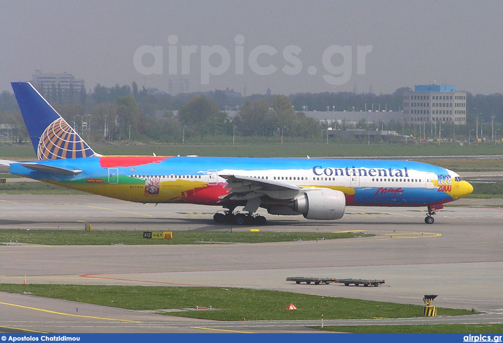 N77014, Boeing 777-200ER, Continental Airlines