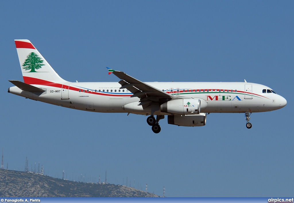 OD-MRT, Airbus A320-200, Middle East Airlines (MEA)