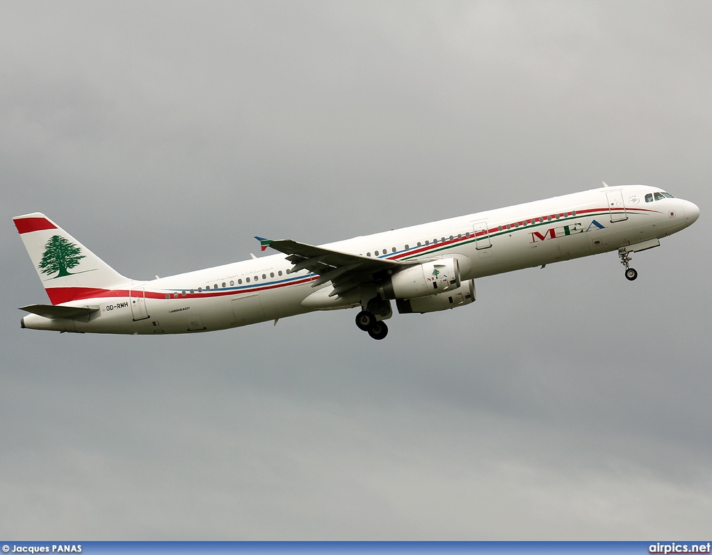 OD-RMH, Airbus A321-200, Middle East Airlines (MEA)