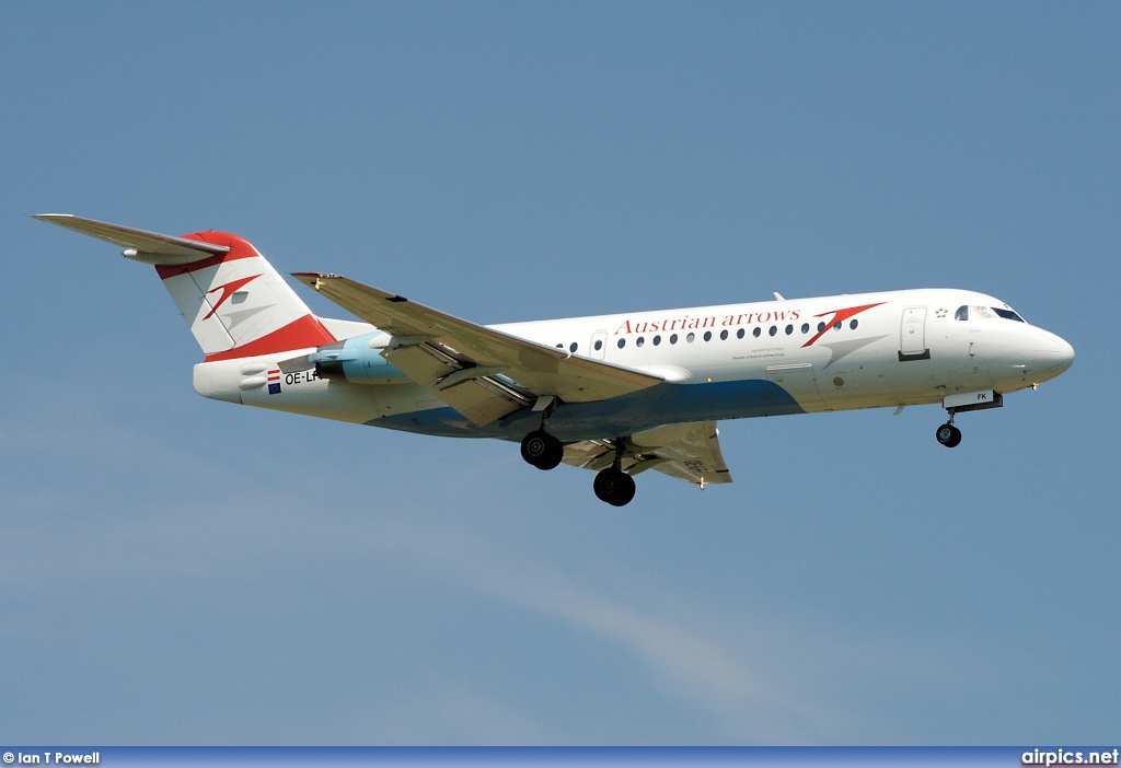 OE-LFK, Fokker 70, Austrian Arrows (Tyrolean Airways)