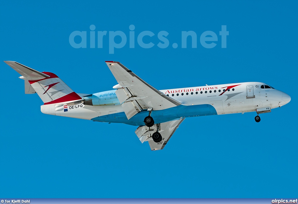 OE-LFQ, Fokker 70, Austrian Arrows (Tyrolean Airways)