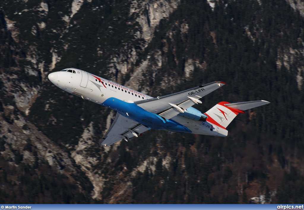 OE-LFR, Fokker 70, Austrian Arrows (Tyrolean Airways)