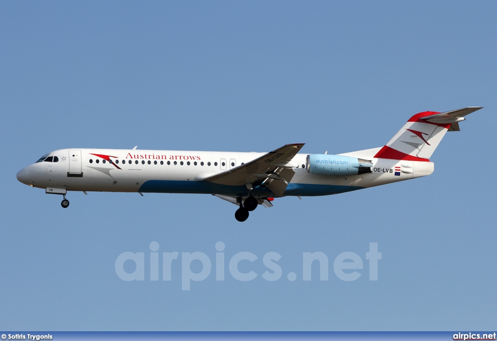 OE-LVB, Fokker F100, Austrian Arrows (Tyrolean Airways)