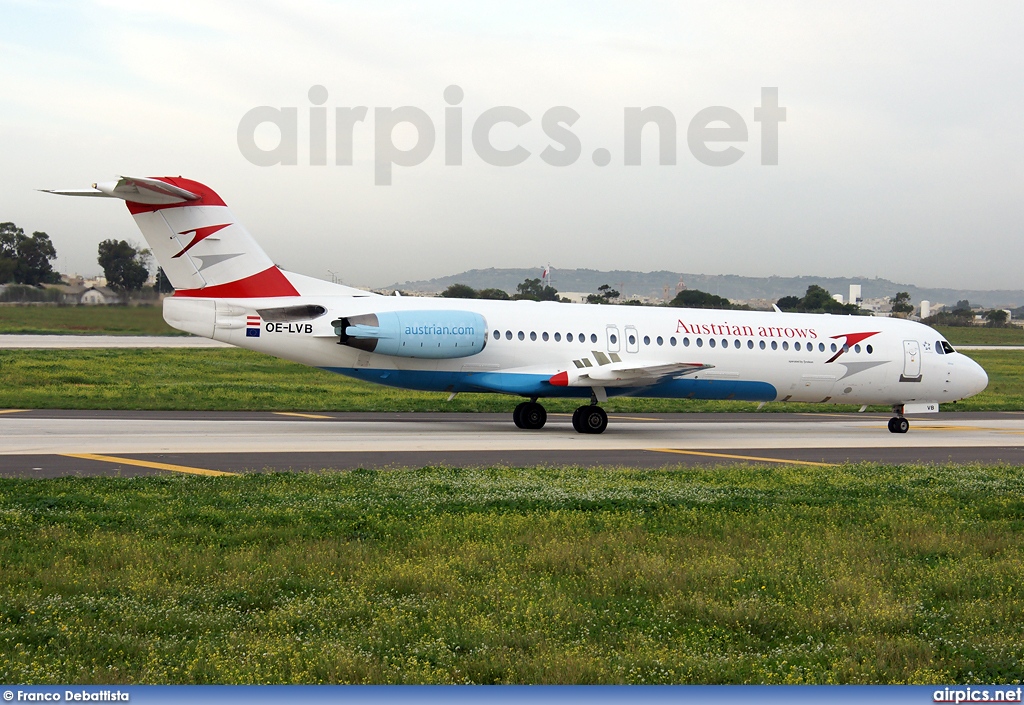 OE-LVB, Fokker F100, Austrian Arrows (Tyrolean Airways)