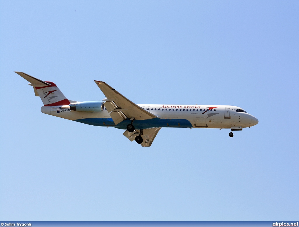 OE-LVB, Fokker F100, Austrian Arrows (Tyrolean Airways)