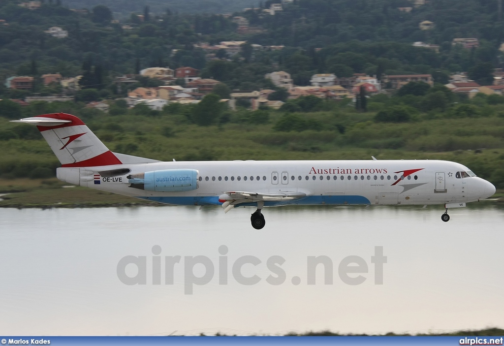 OE-LVE, Fokker F100, Austrian Arrows (Tyrolean Airways)