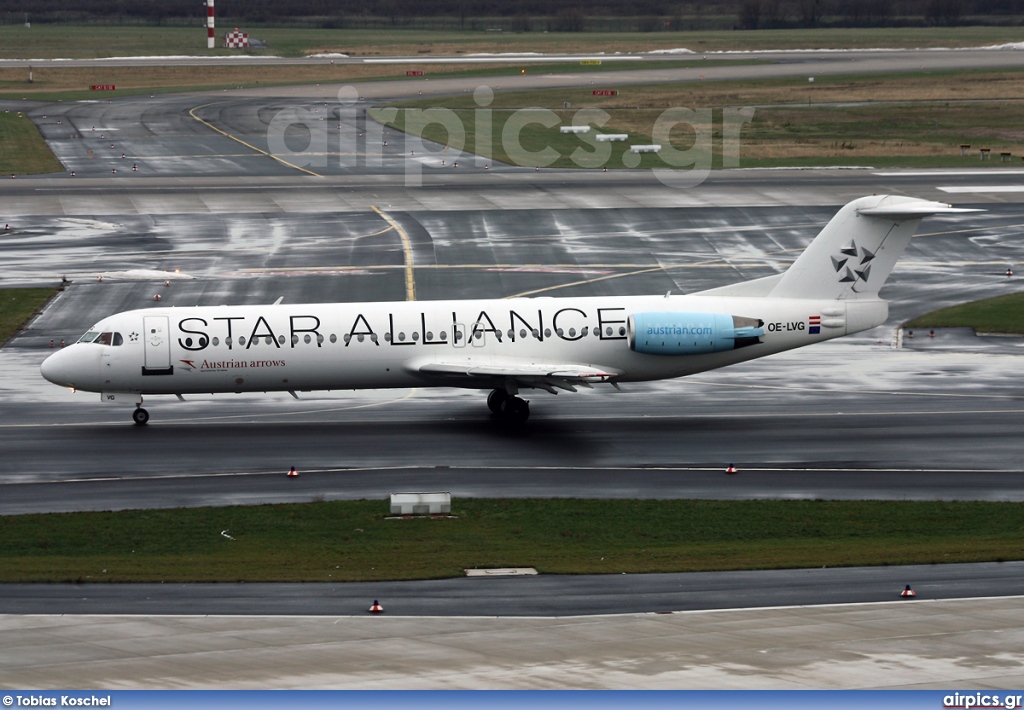 OE-LVG, Fokker F100, Austrian Arrows (Tyrolean Airways)