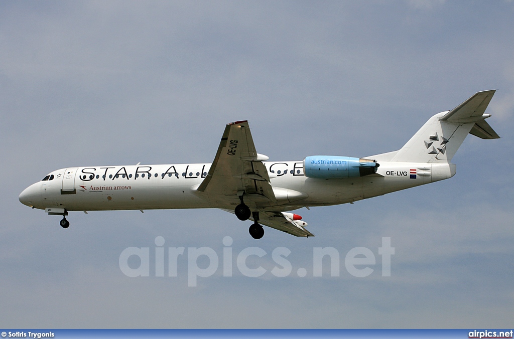 OE-LVG, Fokker F100, Austrian Arrows (Tyrolean Airways)