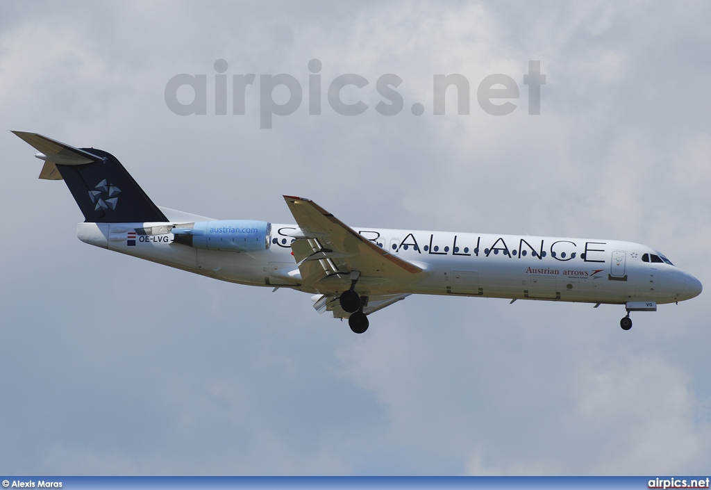 OE-LVG, Fokker F100, Austrian Arrows (Tyrolean Airways)