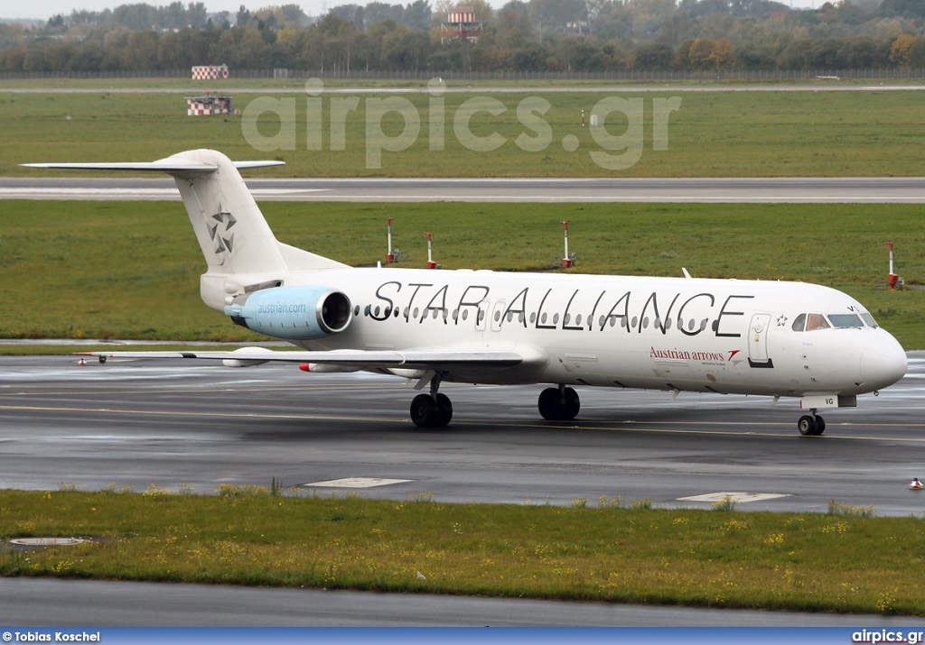 OE-LVG, Fokker F100, Austrian Arrows (Tyrolean Airways)