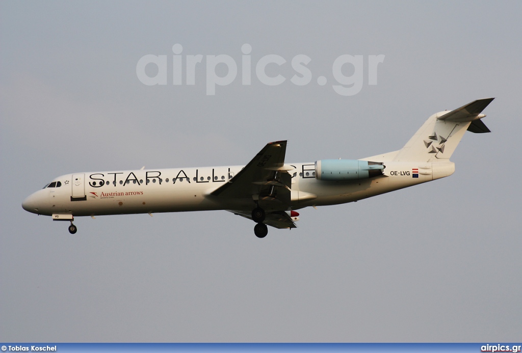 OE-LVG, Fokker F100, Austrian Arrows (Tyrolean Airways)