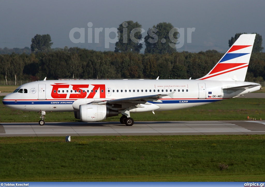 OK-MEL, Airbus A319-100, CSA Czech Airlines