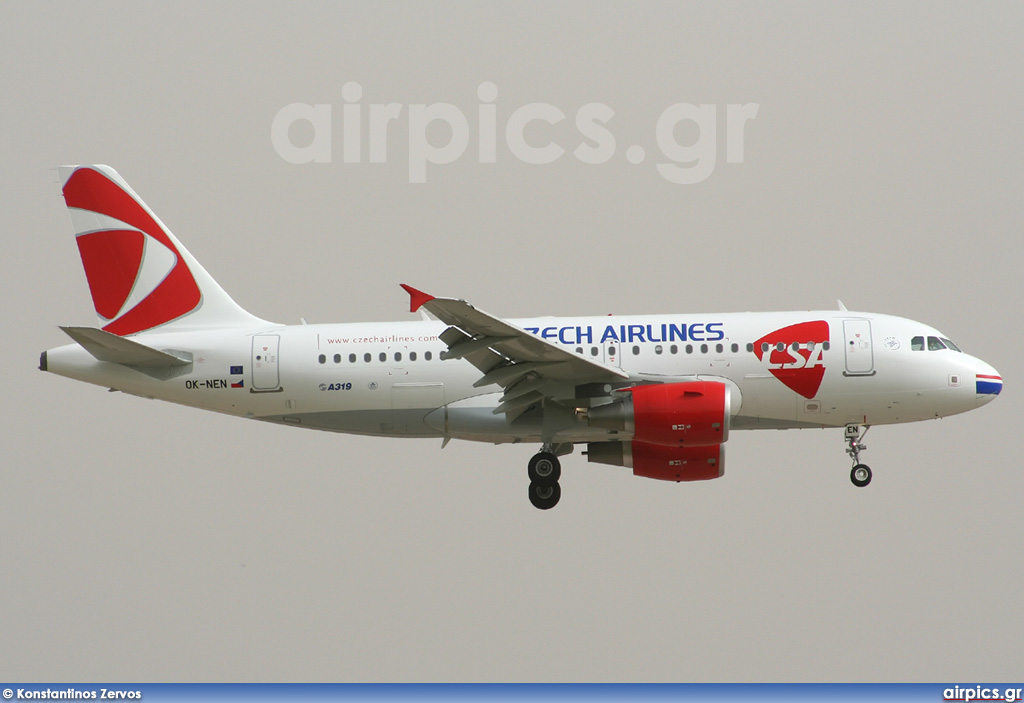 OK-NEN, Airbus A319-100, CSA Czech Airlines