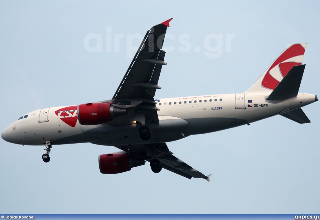 OK-NEP, Airbus A319-100, CSA Czech Airlines