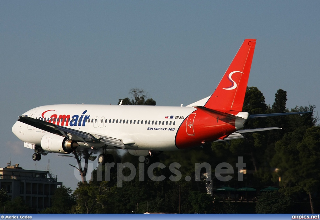 OM-SAA, Boeing 737-400, Samair