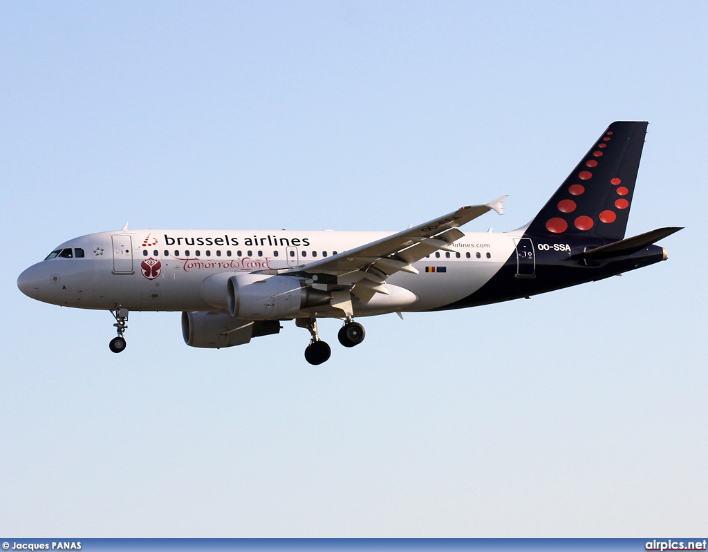 OO-SSA, Airbus A319-100, Brussels Airlines