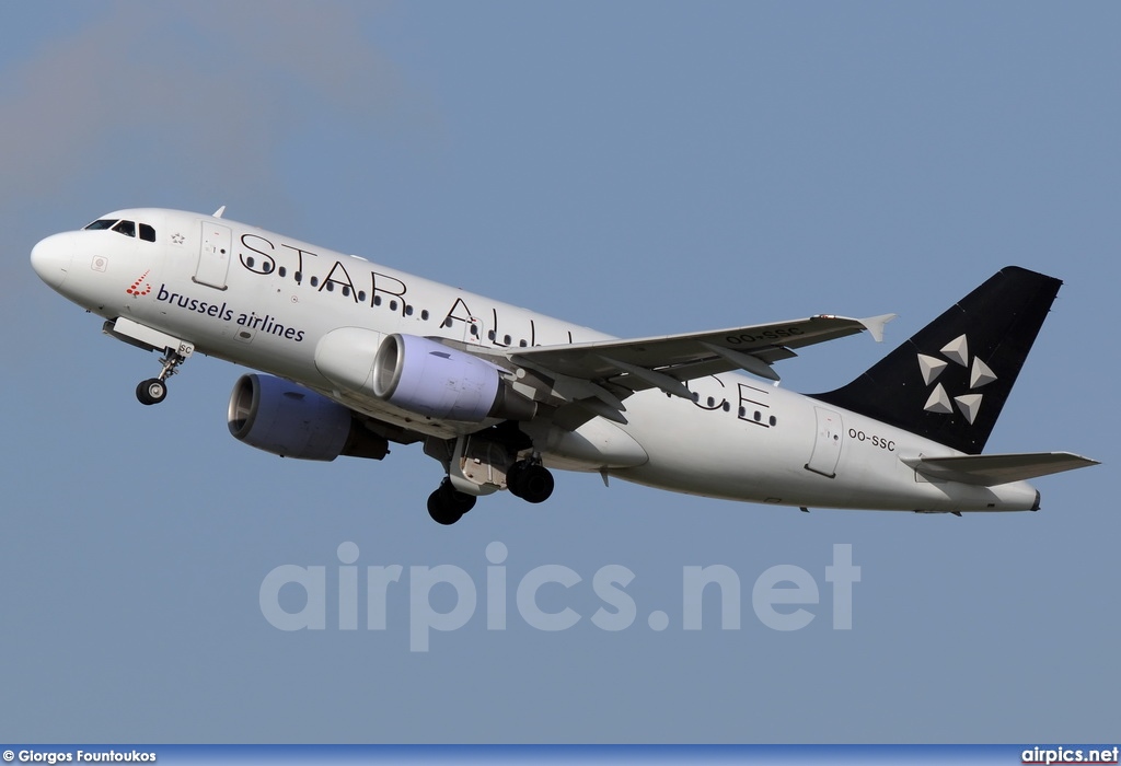 OO-SSC, Airbus A319-100, Brussels Airlines