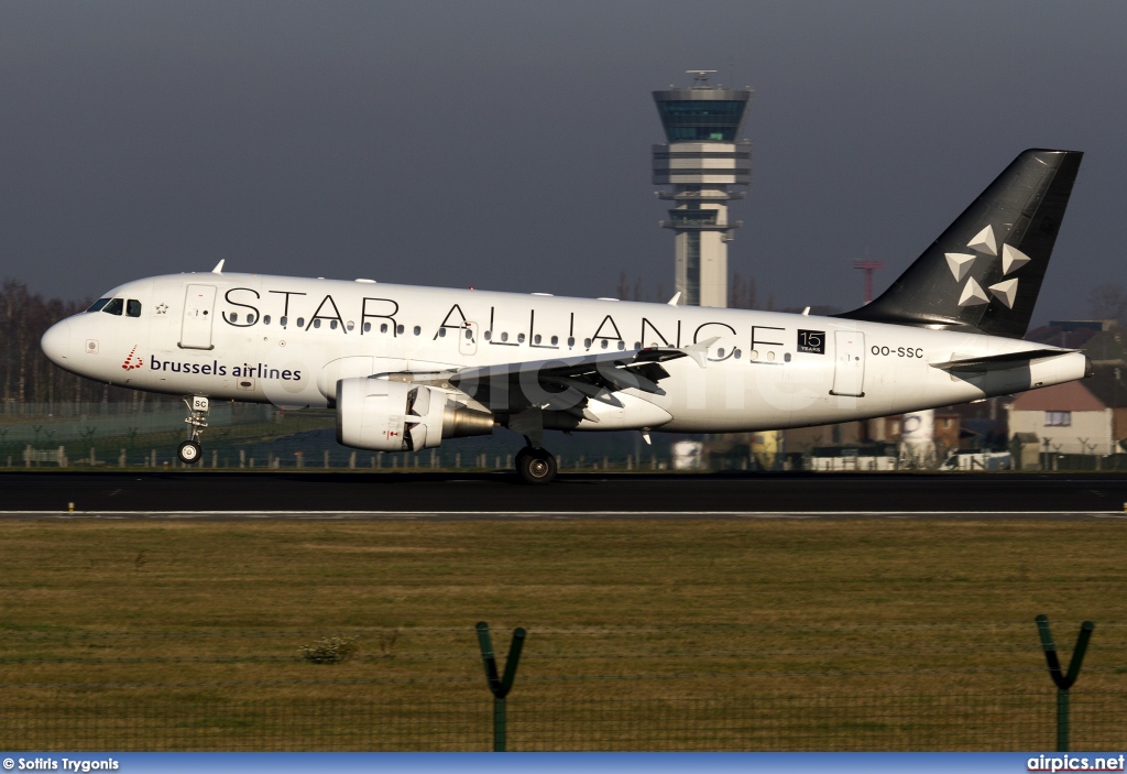 OO-SSC, Airbus A319-100, Brussels Airlines