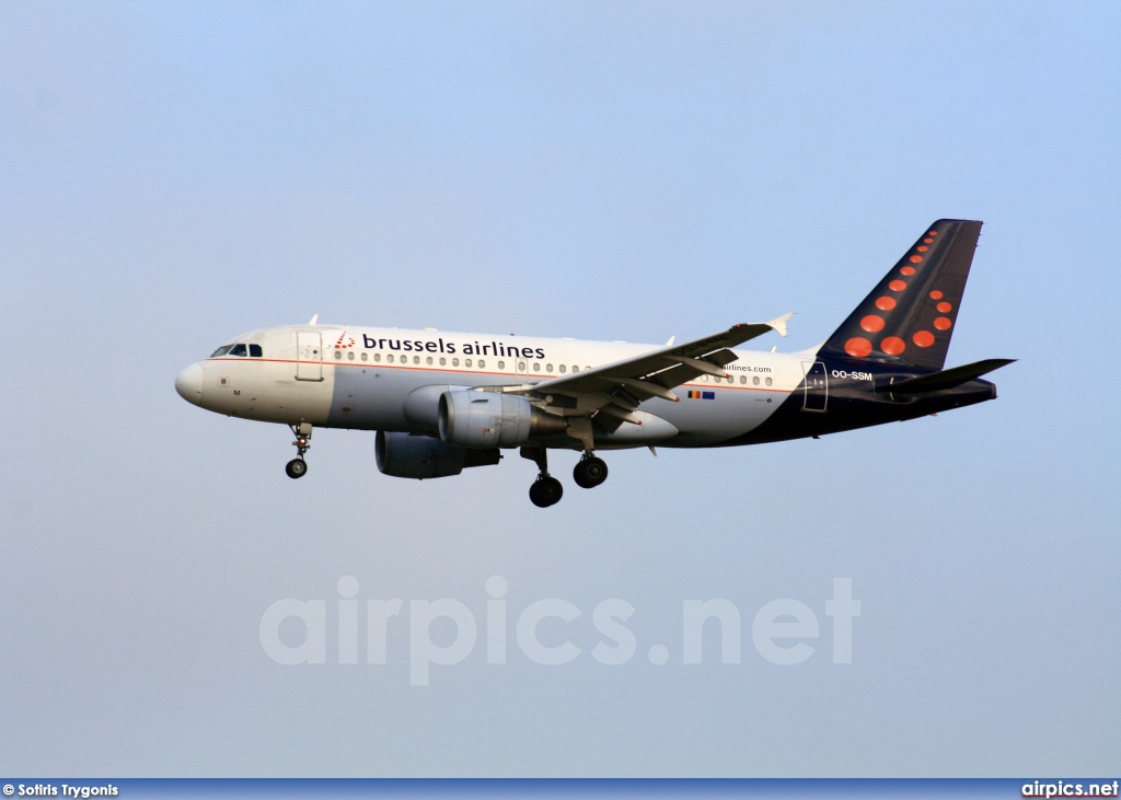 OO-SSM, Airbus A319-100, Brussels Airlines