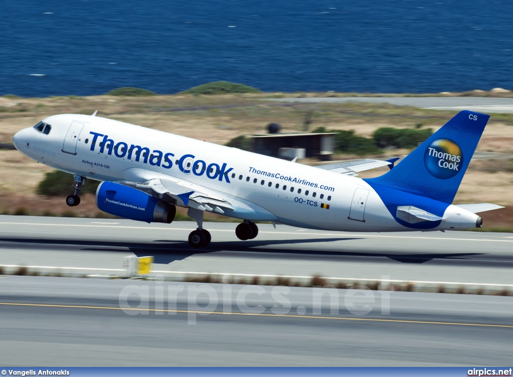 OO-TCS, Airbus A319-100, Thomas Cook Airlines (Belgium)