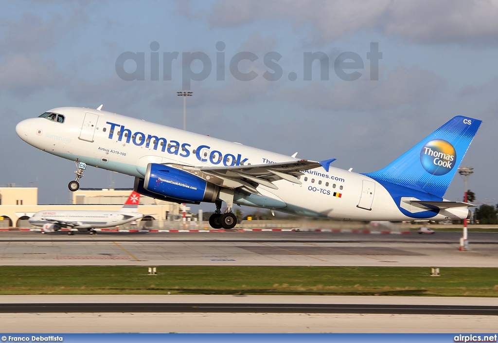 OO-TCS, Airbus A319-100, Thomas Cook Airlines (Belgium)