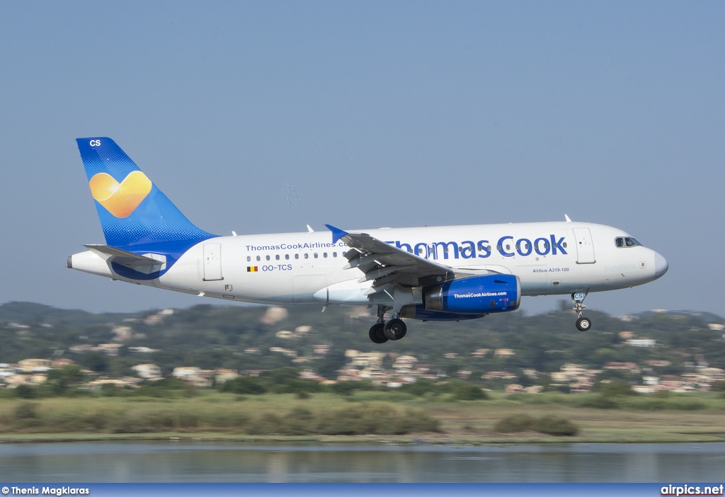 OO-TCS, Airbus A319-100, Thomas Cook Airlines (Belgium)