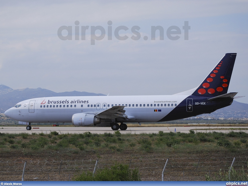 OO-VEK, Boeing 737-400, Brussels Airlines