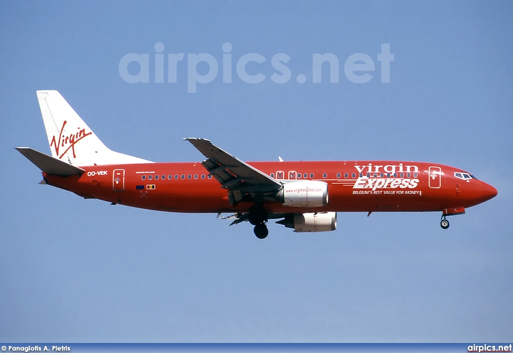 OO-VEK, Boeing 737-400, Virgin Express