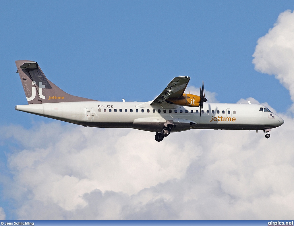 OY-JZZ, ATR 72-500, Jettime