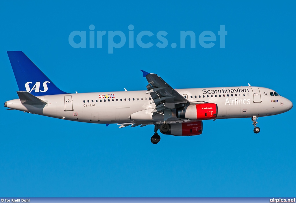 OY-KAL, Airbus A320-200, Scandinavian Airlines System (SAS)