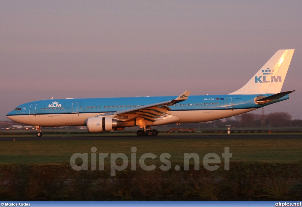 PH-AOK, Airbus A330-200, KLM Royal Dutch Airlines