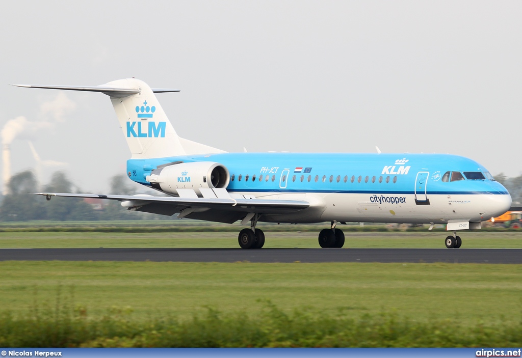 PH-JCT, Fokker 70, KLM Cityhopper