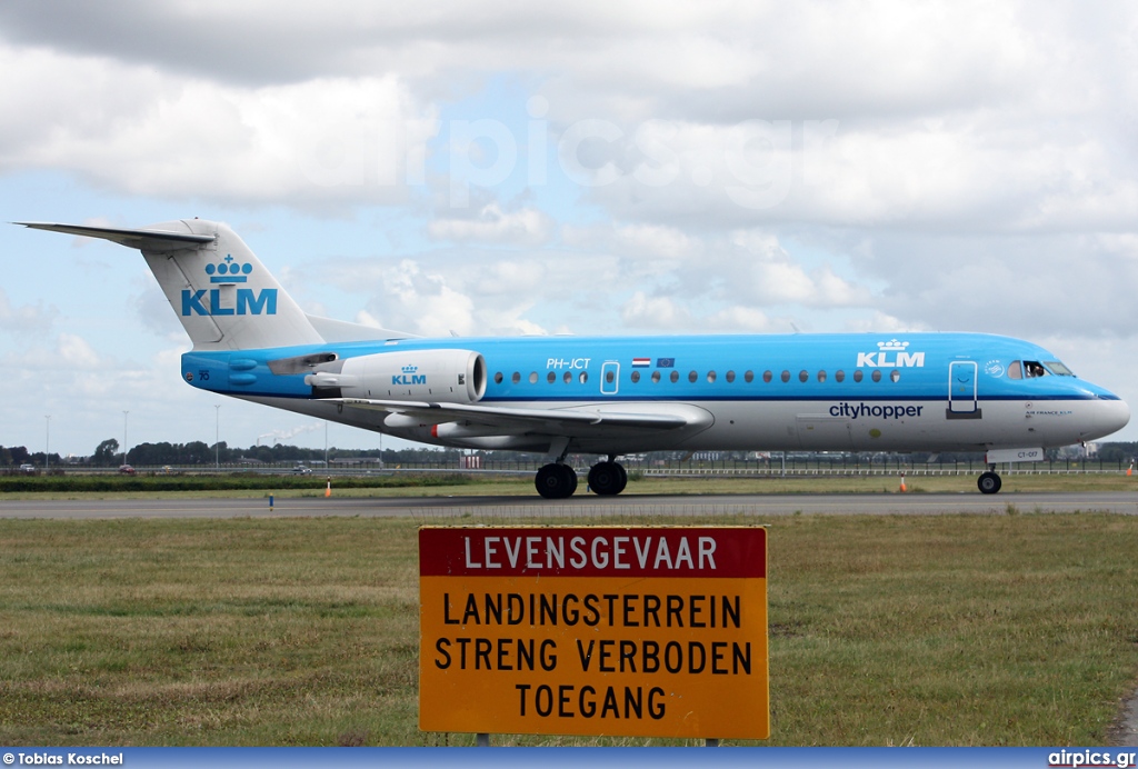 PH-JCT, Fokker 70, KLM Cityhopper