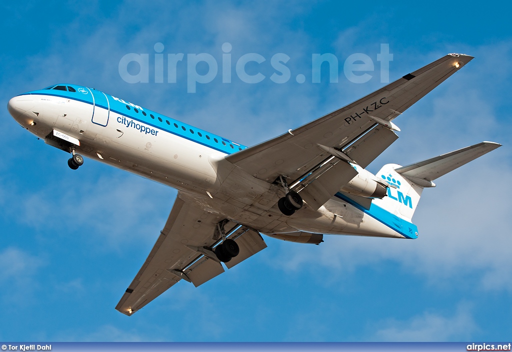 PH-KZC, Fokker 70, KLM Cityhopper