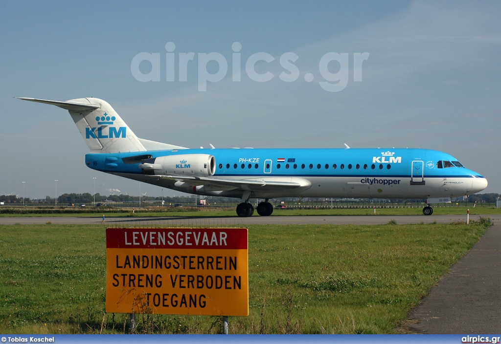 PH-KZE, Fokker 70, KLM Cityhopper