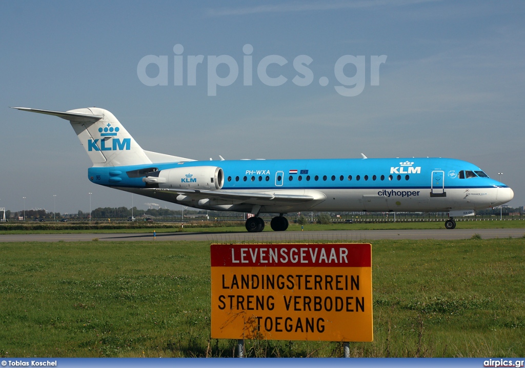 PH-WXA, Fokker 70, KLM Cityhopper