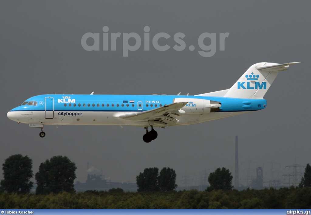 PH-WXC, Fokker 70, KLM Cityhopper