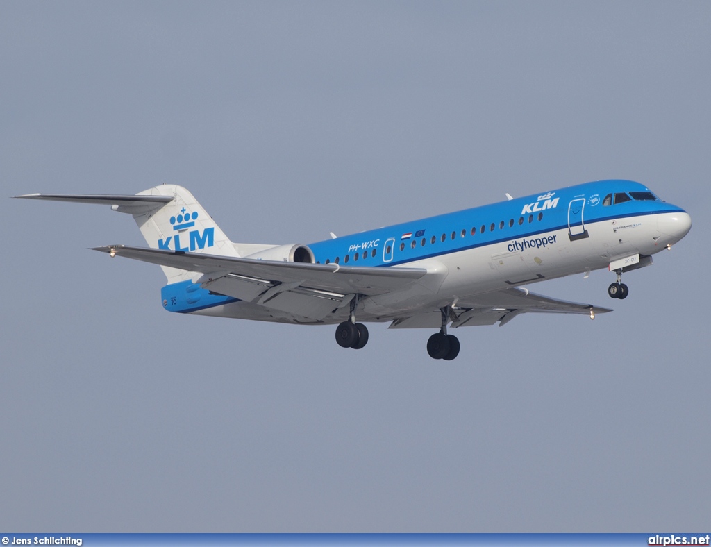 PH-WXC, Fokker 70, KLM Cityhopper