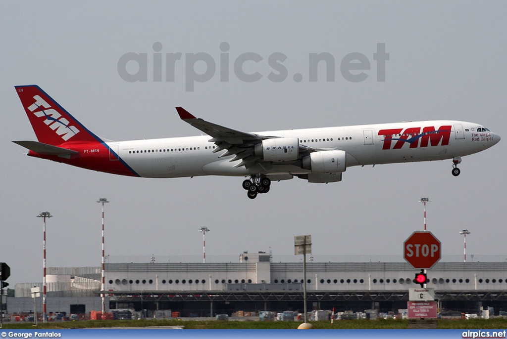 PT-MSN, Airbus A340-500, TAM Linhas Aereas